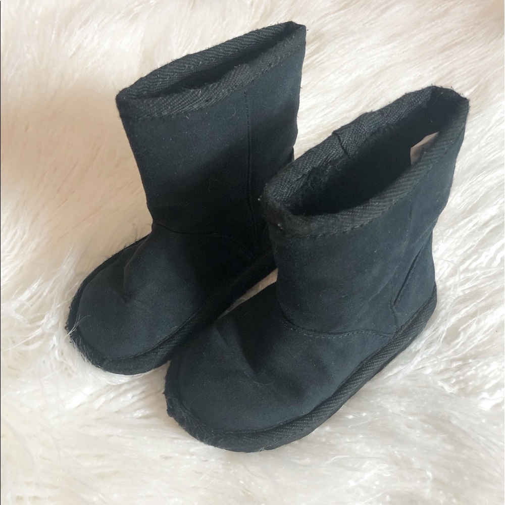 Black Toddler Girl Boots Size 6